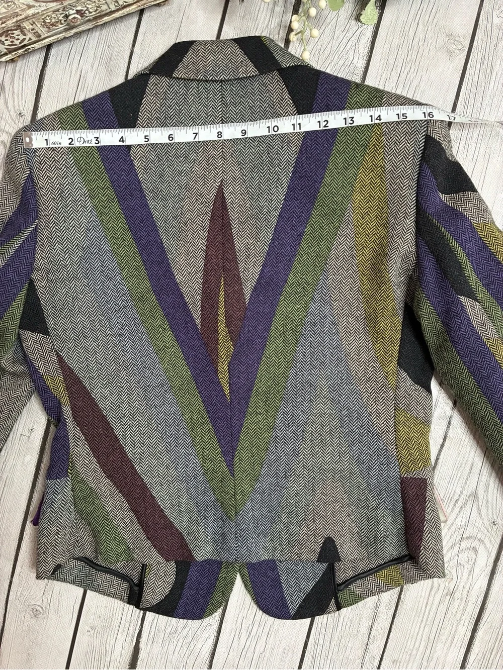 VINTAGE Emilio Pucci  Abstract Italian Wool Blazer